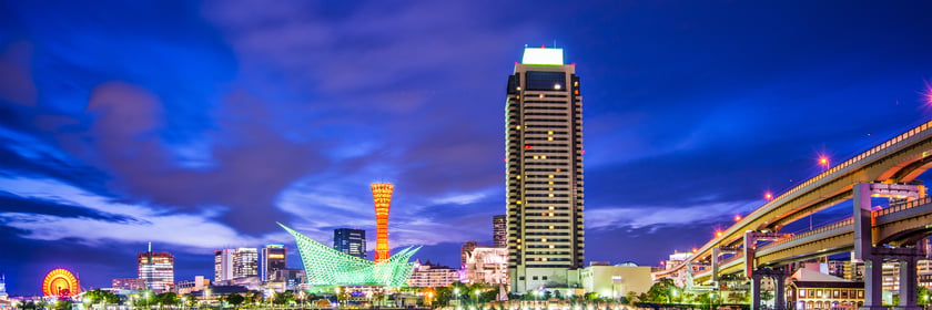 Kobe, Japan at night