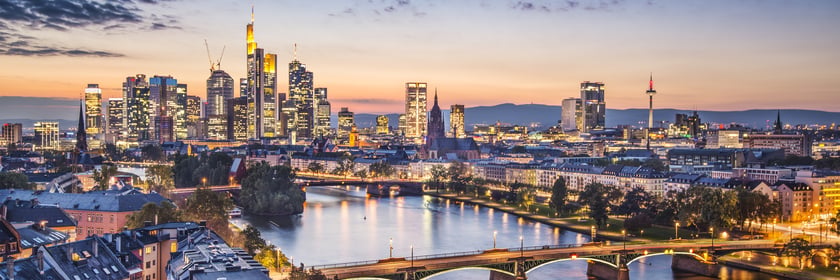 Frankfurt skyline at night