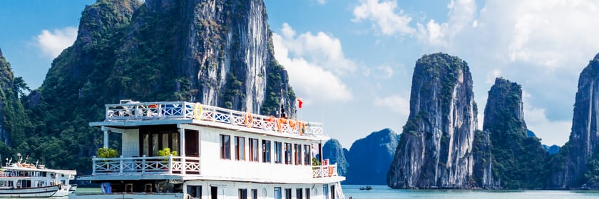 Junk boat in Ha Long Bay, Vietnam