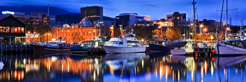 Hobart, Tasmania at night