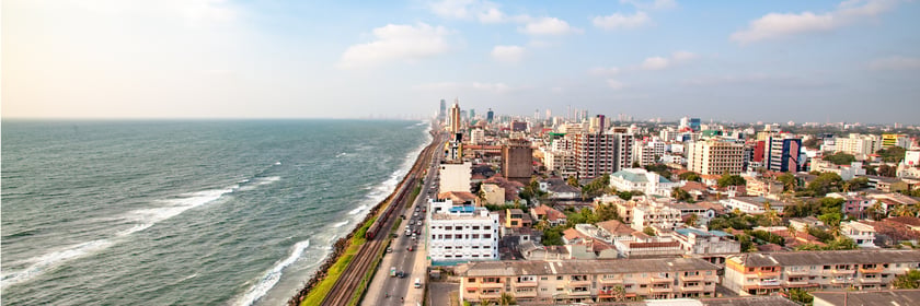 Aerial view of Colombo, Sri Lanka