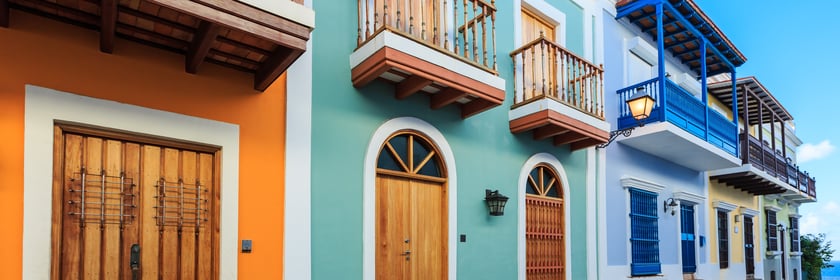 Colourful street in San Juan, Puerto Rico
