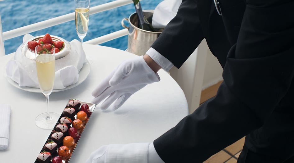 Butler service on board Crystal Symphony