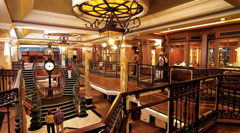 Royal Arcade on board Cunard's Queen Victoria