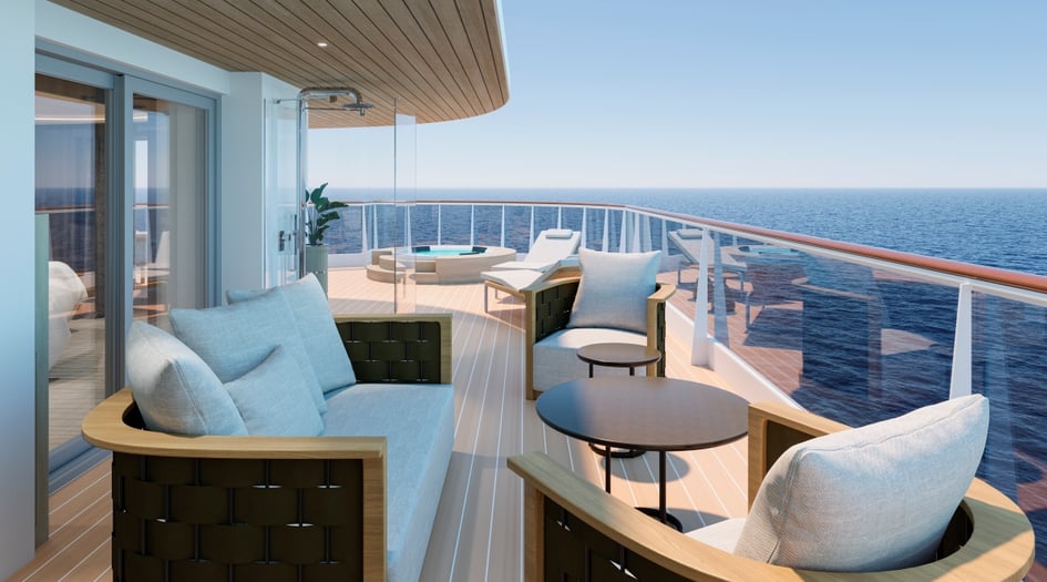Cocoon Residence Suite rendering on board Explora Journeys ship Explora III