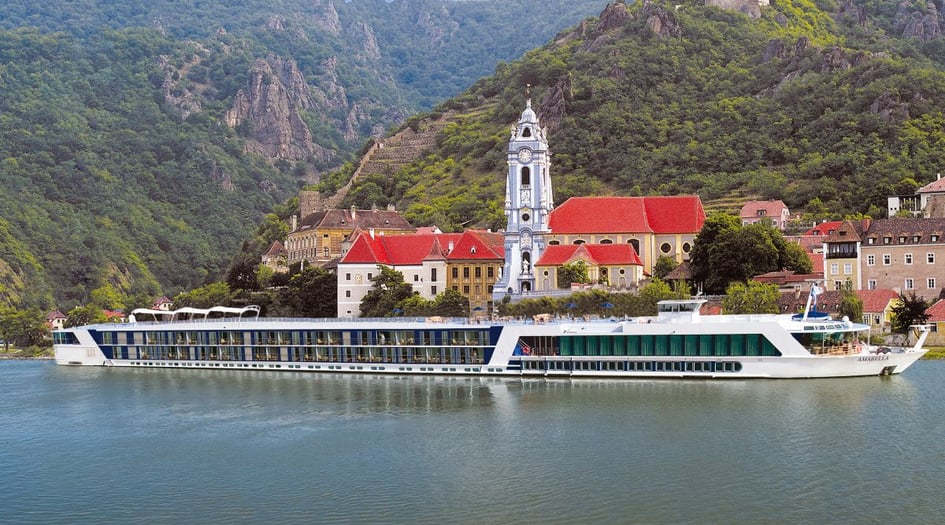 AmaBella river cruise ship in Durnstein