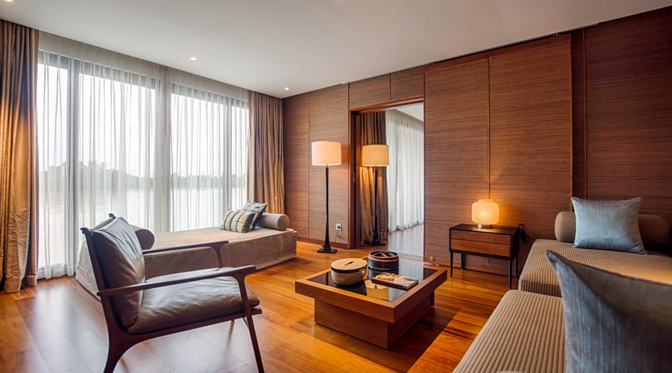 Interconnecting Suite on board Aqua Mekong river cruise ship