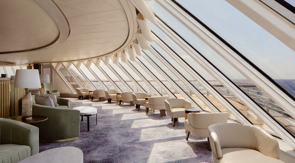 Palm Court on board Crystal Serenity
