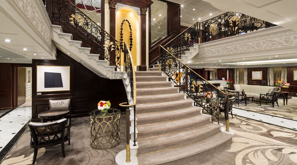 Lobby on board Azamara Cruises