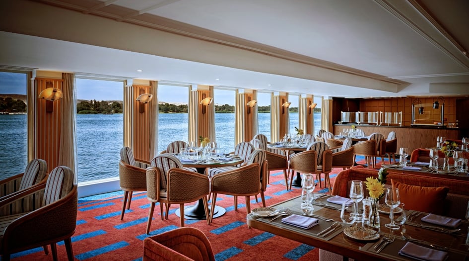 Restaurant on board AmaLilia, one of AmaWaterways' Nile River vessels