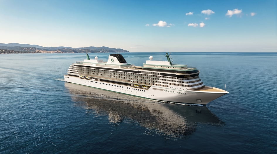 Exterior of Crystal Cruises’ Crystal Grace