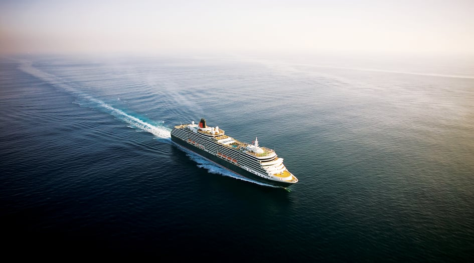 Cunard's Queen Victoria ship at sea