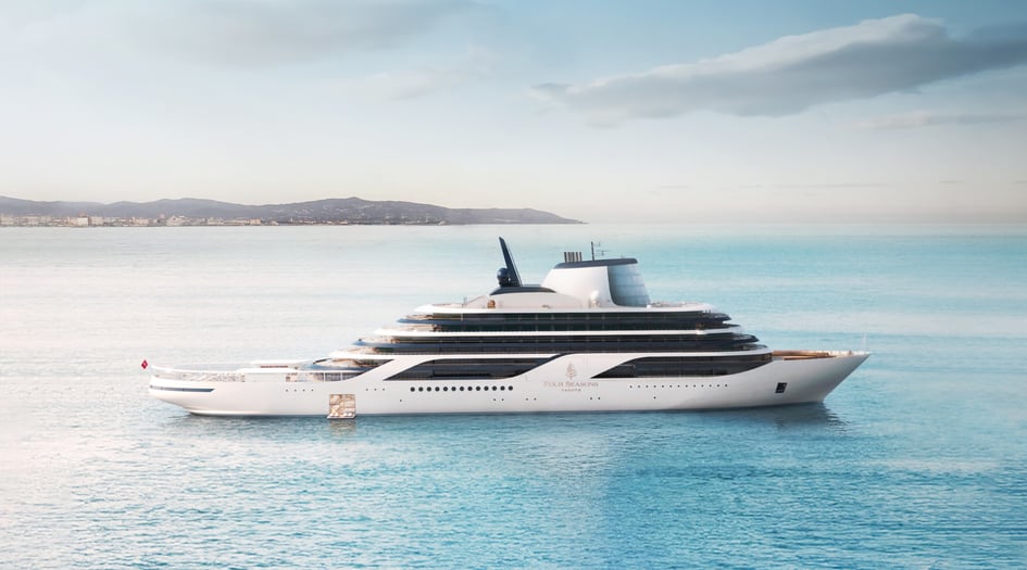 A rendering of Four Seasons I yacht at sea