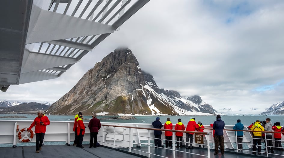 HX Hurtigruten Expeditions' ship MS Fram in Svalbard