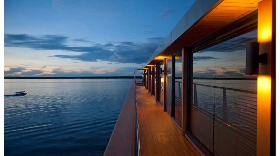 Observation Deck on board Aqua Mekong river cruise ship 