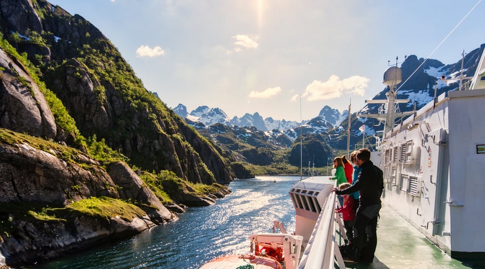 MS Richard With in Trollfjord, Norway