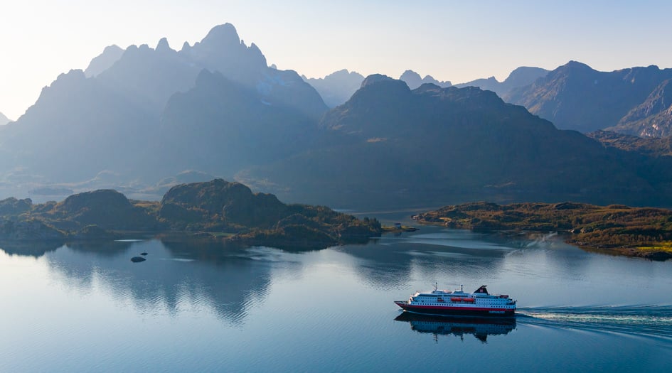 MS Kong Harald cruising the Norwegian Fjords
