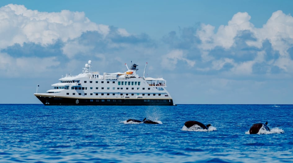 HX Expeditions' ship MS Santa Cruz II in the Galapagos. Image credit: Andres Mesias/HX