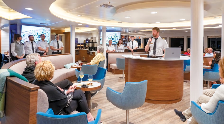 National Geographic Quest- Briefing in lounge