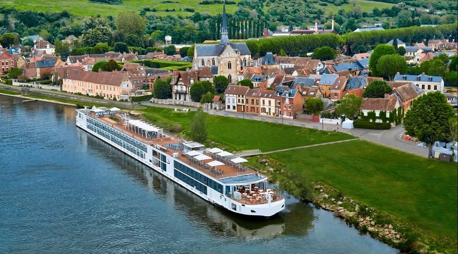 Viking Seine ship docked in Les Andelys, France