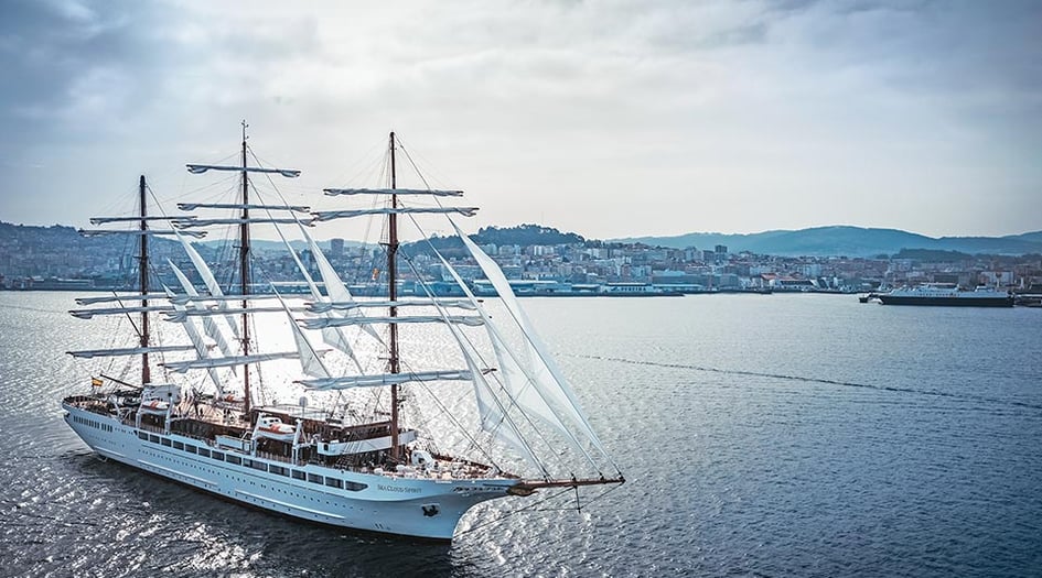Sea Cloud Spirit at sea