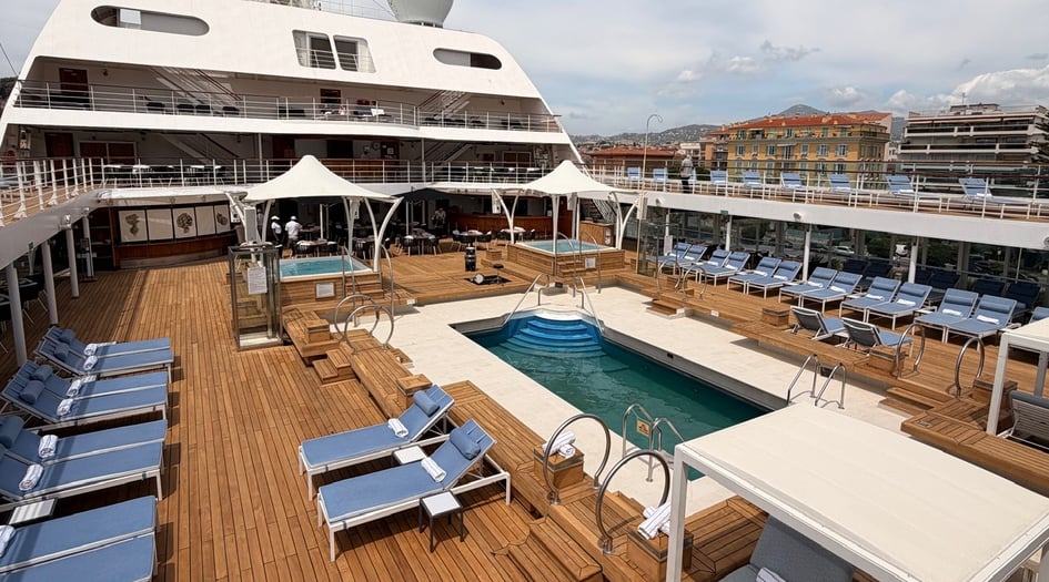 Pool deck on board Seabourn Quest