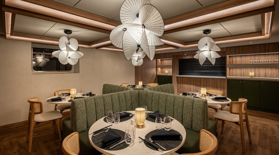 Basil + Bamboo restaurant on board Windstar Cruises' Star Seeker