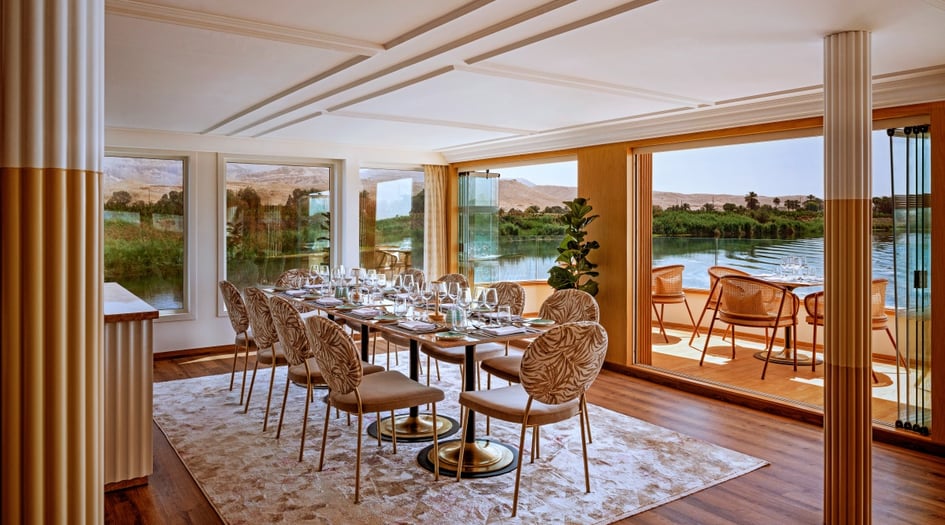 Chef's Table restaurant on board AmaLilia, one of AmaWaterways' Nile River vessels