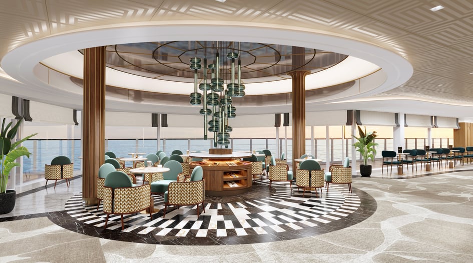 Rendering of Coffee Connection on board Seven Seas Prestige
