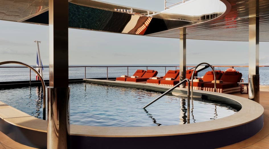 Swimming pool on board Orient Express Corinthian