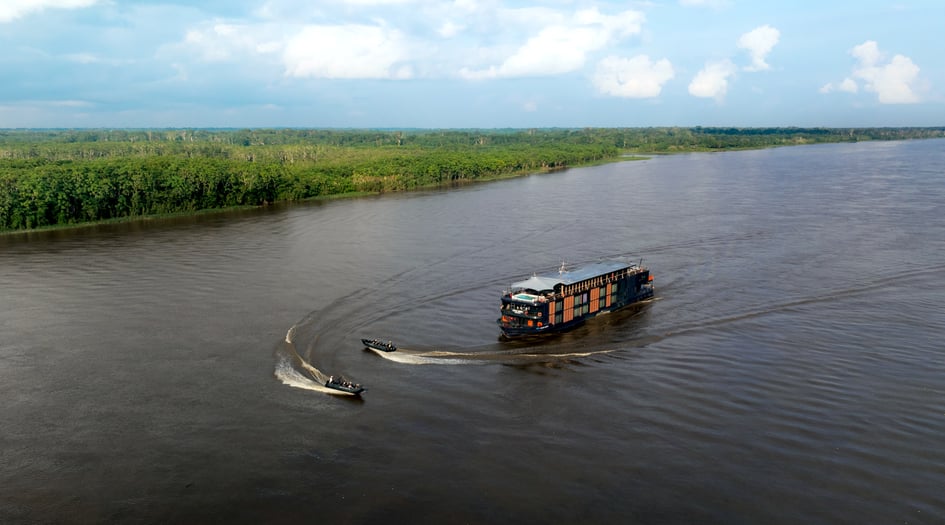 Aqua Nera sailing on the Amazon River