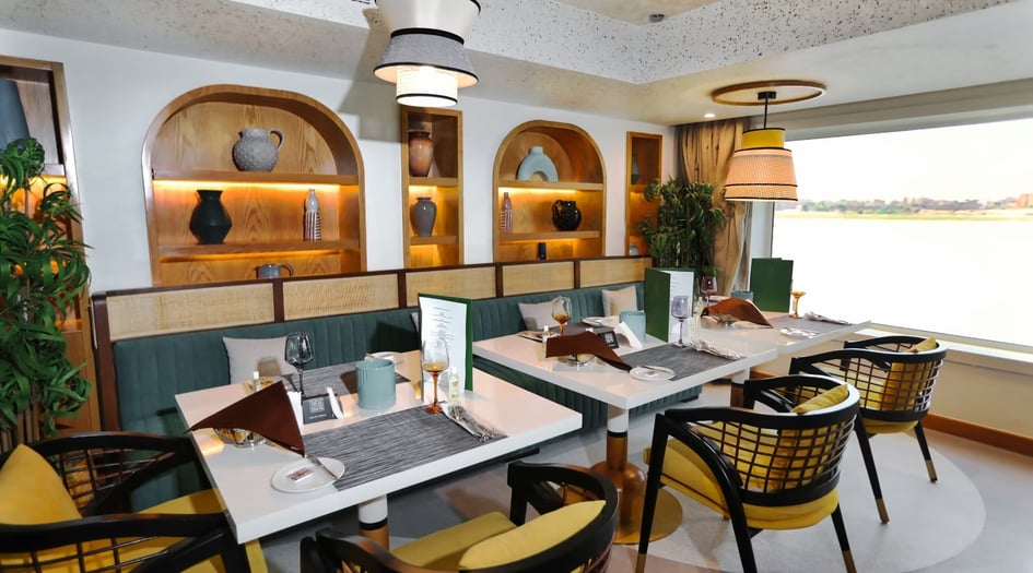Main Restaurant on board AmaDahlia river ship