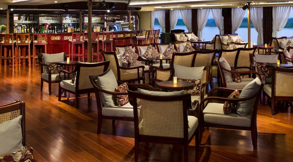 Lounge on board AmaDara river cruise ship