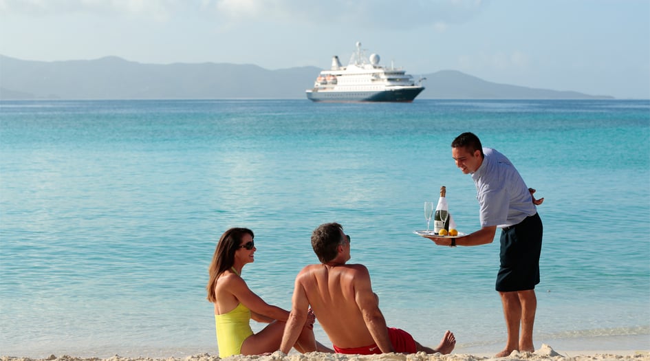 SeaDream Yacht Club - Beach service in the Caribbean