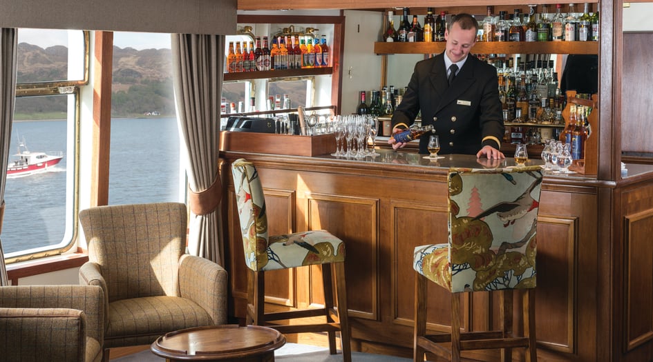 Tiree lounge bar, Hebridean Princess