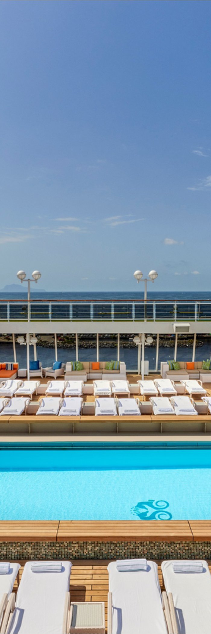 Pool Deck on board Crystal Serenity cruise ship