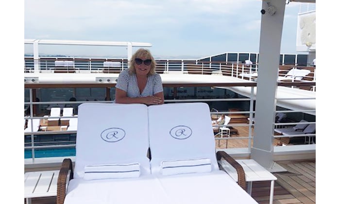Sharon Trigg on board Regent Seven Seas Splendor