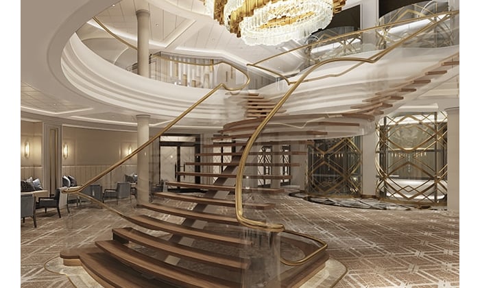 Regent Seven Seas Splendor - Grand Staircase