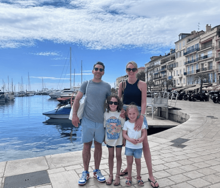 Family portrait in Cannes, a call during our family Crystal cruise