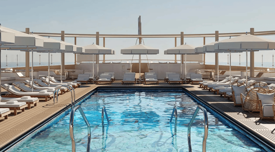 A rendering of the pool deck on board Four Seasons I
